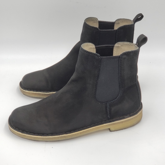Clarks Women's Desert Peak Suede Chelsea Ankle Boot Crepe Sole Womens Sz 8 - Picture 3 of 10
